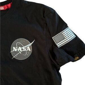 Alpha Industries NASA black t shirt